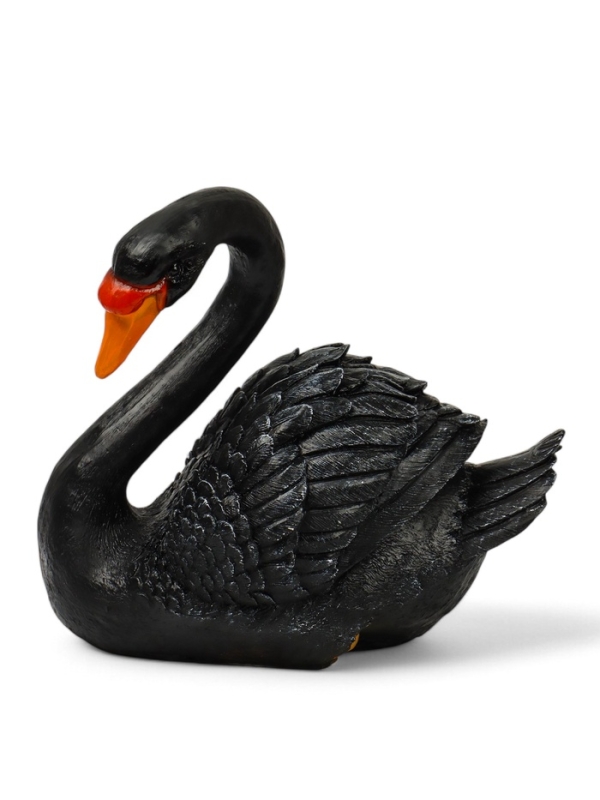 Садовая фигура из полистоуна «Лебедь», 34×25×40 см