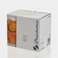 Стаканы Paşabah&ccedil;e Side, 290 мл, набор 6 шт., стекло, прозрачные