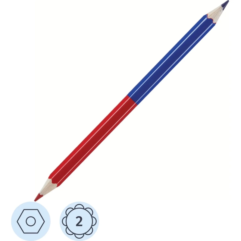 Карандаши цветные 2цв 6-гран Koh-I-Noor 3423