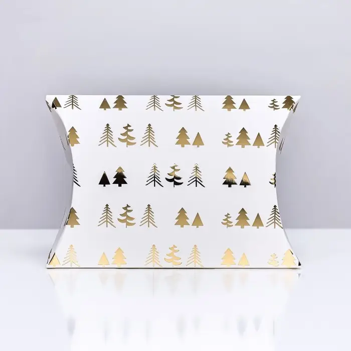 Коробка складная, подарочная новогодняя «Ёлки» 15×11×3 см