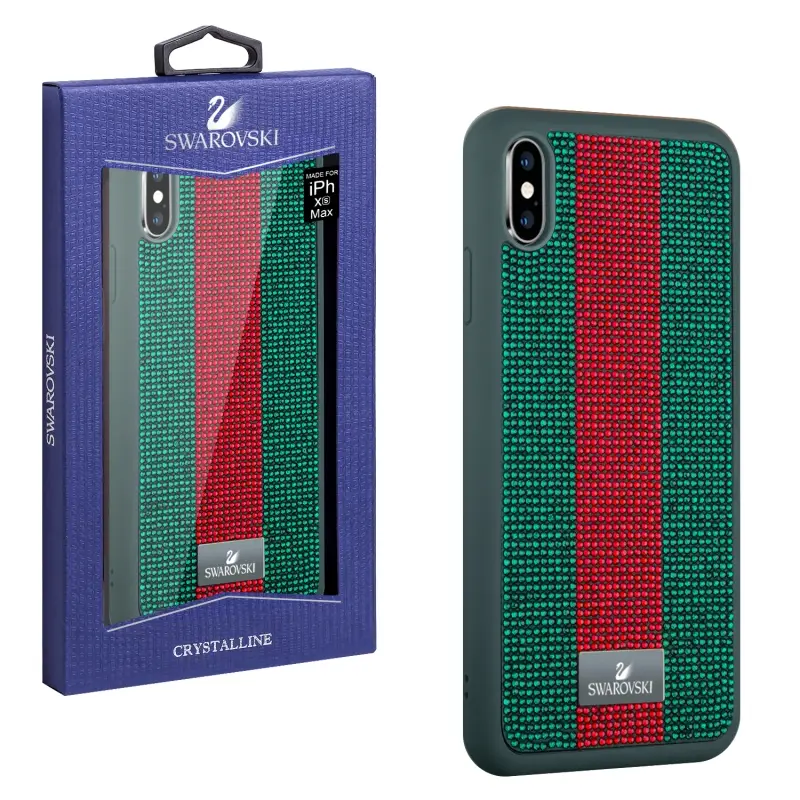 Чехол iPh XS MAX Swarovski Porsche зеленый Чехол iPh XS MAX Swarovski Porsche зеленый
