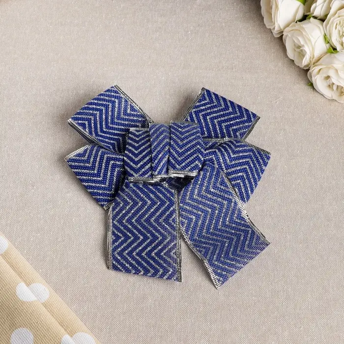 Бант праздничный «Ретро», синий , красный, 20 х 21 см, микс Бант праздничный «Ретро», синий , красный, 20 х 21 см, микс