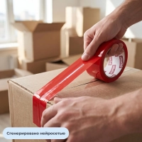 Клейкая лента одностор. упаковоч. ATTACHE 48мм х 66м 45мкм красный