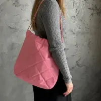 Сумка - мешок женская без застёжки, 35&times;7&times;33 см, со стёжкой, розовая