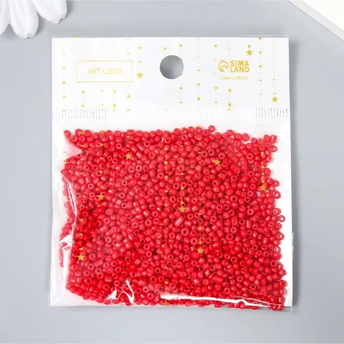 Бисер круглый размер 12/0  Бисер круглый размер 12/0 "Апельсин" 20 гр