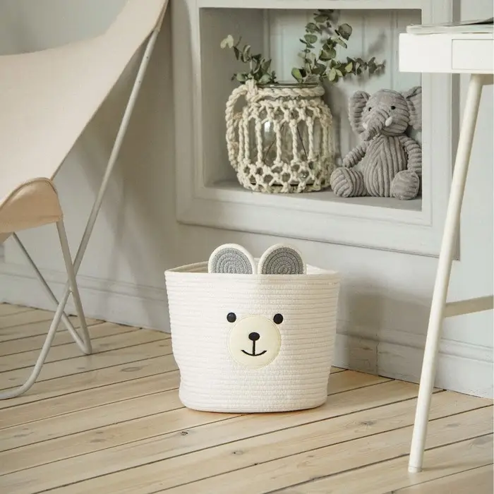 Корзина для хранения SL Home, плетёная, ручной работы, 29&times;29&times;26 см, белая