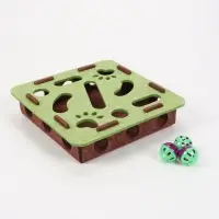 Игровой комплекс "Пижон" для кошек с шариками, 30 х 30 см, зелёный