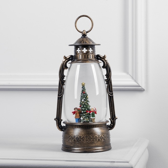 Светодиодная фигура «Фонарь с детьми и ёлкой» 15 × 30 × 12.5 см, пластик, батарейки ААх3 (не в комплекте), USB, свечение тёплое белое Светодиодная фигура «Фонарь с детьми и ёлкой» 15 × 30 × 12.5 см, пластик, батарейки ААх3 (не в комплекте), USB, свечение тёплое белое