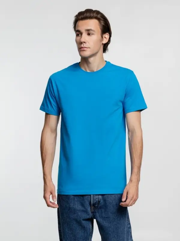 Футболка унисекс T-Bolka 160, бирюзовая, размер XS