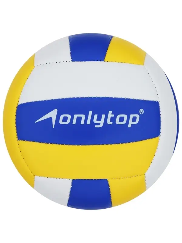 Волейбольный мяч ONLYTOP, машинная сшивка, 18 панелей, р. 2, PVC