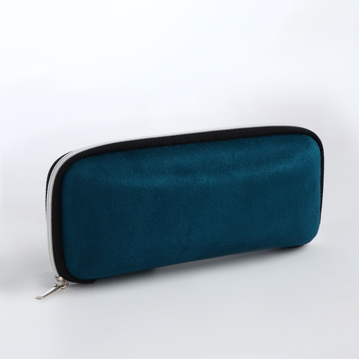 Футляр для очков на молнии, длина 17 см, цвет зелёный Футляр для очков на молнии, длина 17 см, цвет зелёный