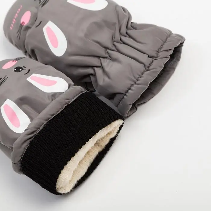 Варежки зимние детские MINAKU, цвет серый, размер 16 (18 см) Варежки зимние детские MINAKU, цвет серый, размер 16 (18 см)