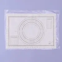 Коврик для выпечки и раскатки теста с разметкой, армированный, силикон, 42&times;29.5 см, белый