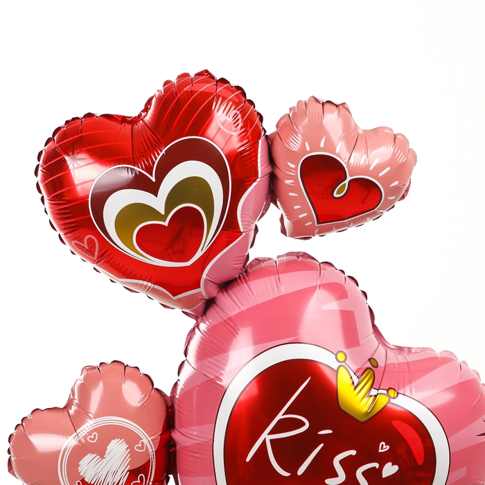 Шар фольгированный 61 Шар фольгированный 61" «Сердца для любимой», на подставке, под воздух