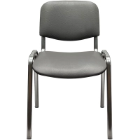 Стул КО_EChair Rio(ИЗО) РС01.00.10 к/з сер мат.тис 503, каркас под хром