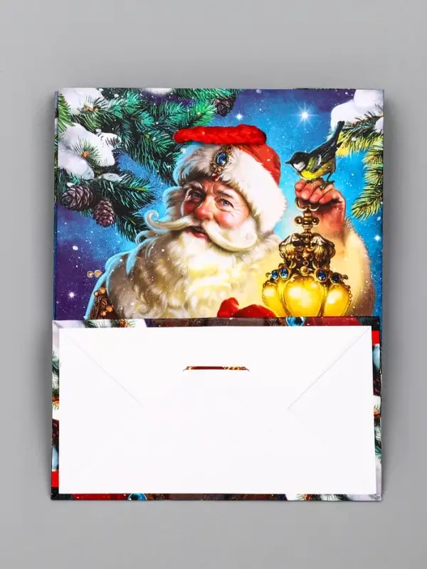 Пакет подарочный новогодний ламинированный, «Синички» , 11.5×6.5×14.5 см Пакет подарочный новогодний ламинированный, «Синички» , 11.5×6.5×14.5 см