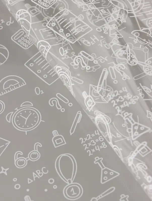 Пленка для цветов &laquo;Школьная пора&raquo; прозрачная, белая, 0.7&times;8.2 м, 40 мкм
