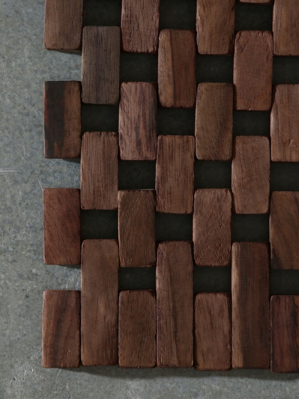 Коврик из тикового дерева, 40х30х0,7 см