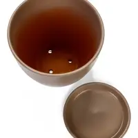 Набор горшков цветочный поддоном 4 шт 0,6 / 1,4 / 2,5 / 5 л керамика капучино Туман