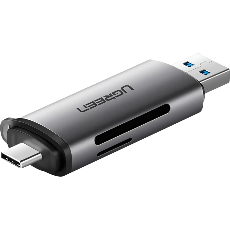 Картридер UGREEN USB-C + USB-A 3.0 для карт памяти TF/SD (50706)