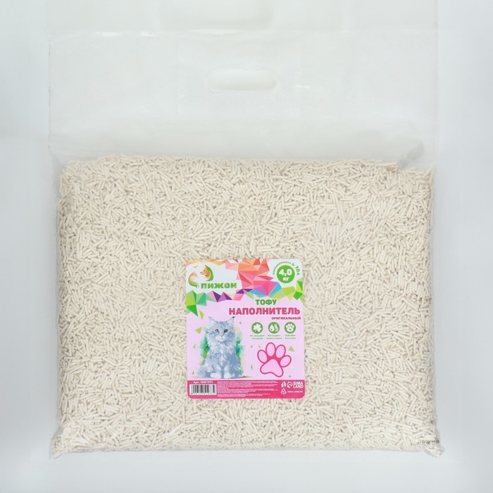 Наполнитель тофу, Наполнитель тофу, "Пижон" оригинальный 4 кг впитываемость до 10 л