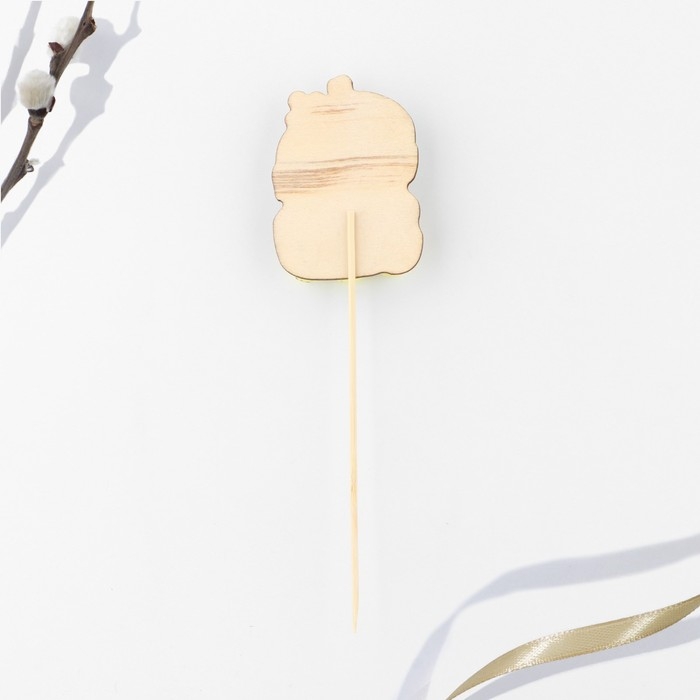 Топпер деревянный для украшения кулича «С Пасхой!», 7,1 х 5,2 см Топпер деревянный для украшения кулича «С Пасхой!», 7,1 х 5,2 см