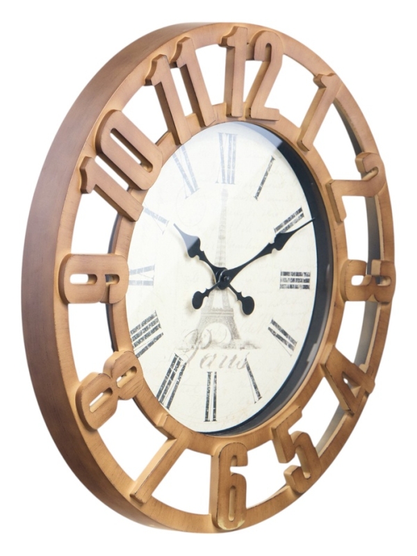 Часы настенные интерьерные «Эйфелева башня», плавный ход, циферблат d-50 см Часы настенные интерьерные «Эйфелева башня», плавный ход, циферблат d-50 см