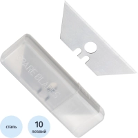 Лезвие для ножей запасное Topfort 19мм трапец.,сталь,шир.цен.отв.,10шт/уп