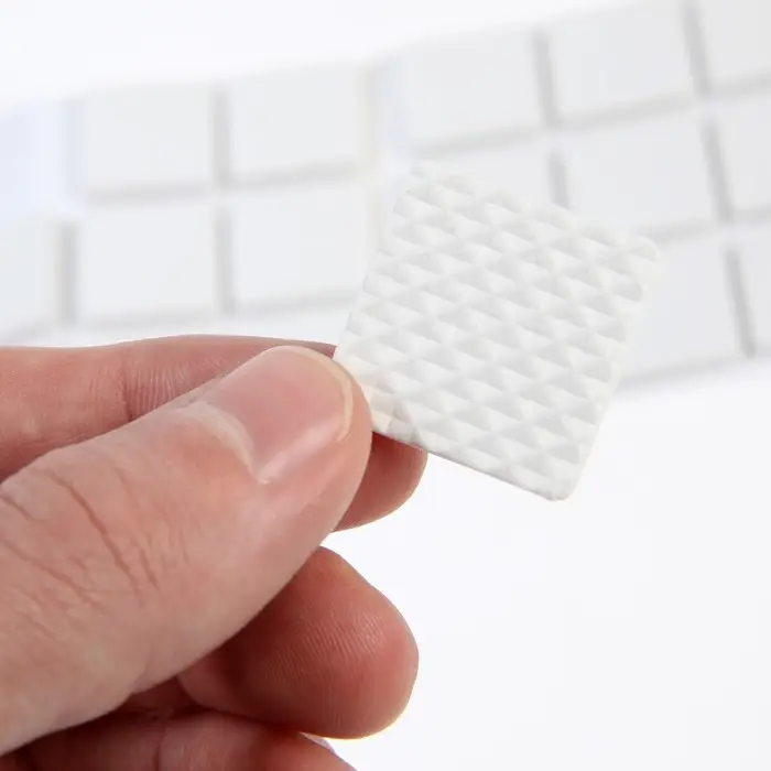 Накладка мебельная квадратная ТУНДРА, размер 25×25 мм, 18 шт., полимерная, белая