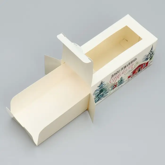 Коробка для макарун &laquo;Добро пожаловать&raquo; 12&times;5.5&times;5.5 см