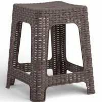 Табурет квадратный Rattan, 363&times;363&times;448 мм, пластиковый, цвет песчаная бухта
