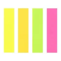 Блок - закладка с липким краем, 12×50 мм, бумажные, 4 цвета по 80 листов, неоновые Блок - закладка с липким краем, 12×50 мм, бумажные, 4 цвета по 80 листов, неоновые