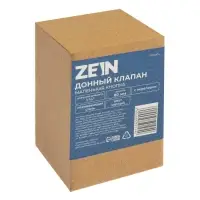 Донный клапан ZEIN, 1 1/4", маленькая кнопка, с переливом, для раковины, черный