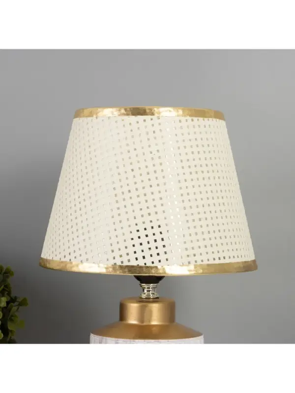 Лампа настольная &laquo;Мрамор&raquo; 1&times;40 Вт Е27 белый/золото 22.5&times;22.5&times;35 см