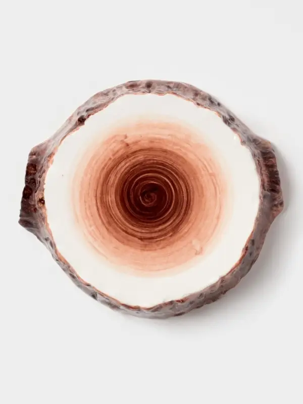 Блюдо для подачи Magistro Wood, 20.5&times;18.7&times;5.5 см, фарфор, коричневое