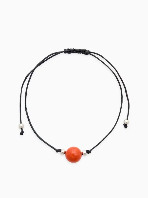 Браслет-оберег &laquo;Нить судьбы&raquo;, шар №8, цветной в золоте