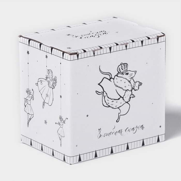 Новогодняя кружка для чая Доляна «Волшебная сказка», 330 мл, фарфор, цвет белый Новогодняя кружка для чая Доляна «Волшебная сказка», 330 мл, фарфор, цвет белый