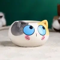 Декоративный горшок для цветов &laquo;Котёнок&raquo;, 200 мл, 8.7&times;5.8&times;6 см, керамический, МИКС, Greengo