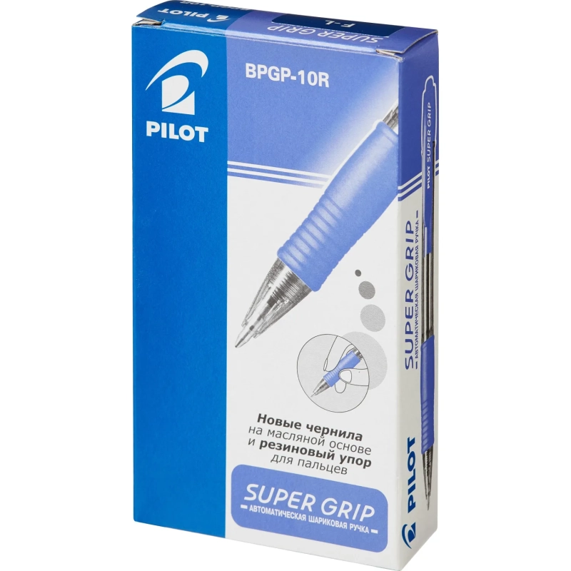 Ручка шариковая автомат. PILOT BPGP-10R-F рез.манж.син 0,22мм Япония
