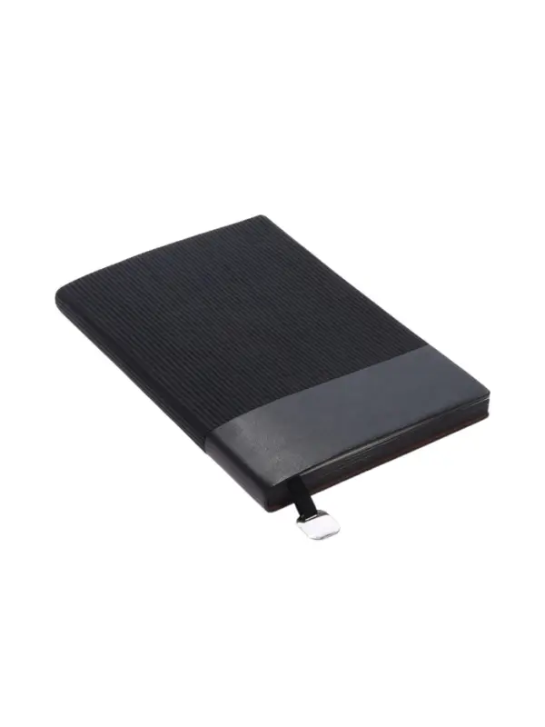 Ежедневник недатированный формат А5, 80л, линия, с ручкой, подар коробка, Черный