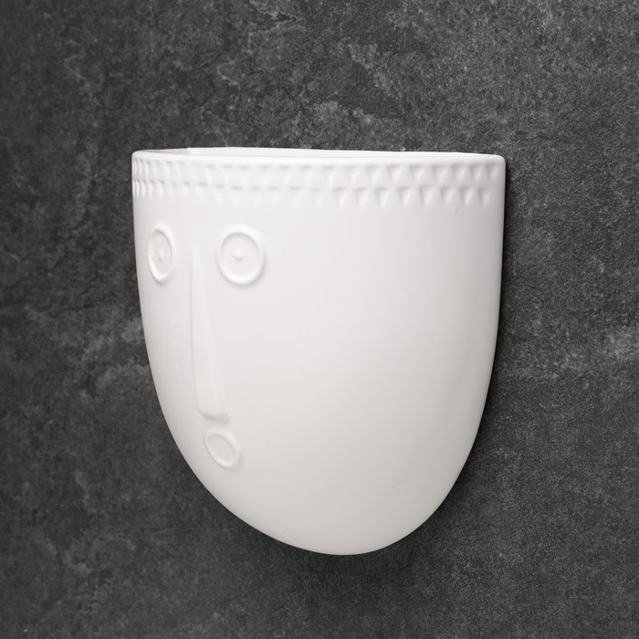 Кашпо подвесное Кашпо подвесное "Силуэт" белое, 17х7см