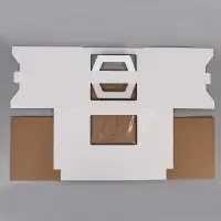 Коробка под торт 2 окна, с ручками, белая, 26&times;26&times;30 см