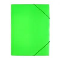 Папка на резинке А4, 500 мкм, Calligrata Neon, корешок 30 мм, неоновая, салатовая
