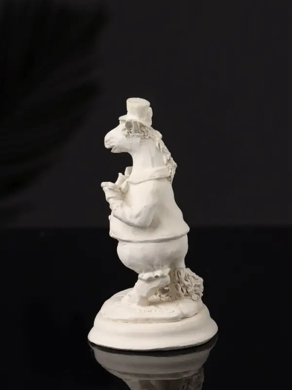 Фигура  Фигура "Конь на пьедестале" 10 см, натуральный, гипс