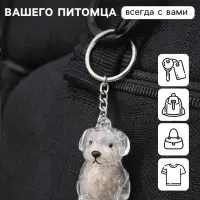 Брелок - обвес на сумку для ключей на кольце &laquo;Преданный друг - пёсик&raquo;, капсула для шерсти питомца, на рюкзак, 8&times;3&times;5 см