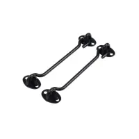 Крючок ветровой LOCKLAND KV001, L=150 мм, нержа, цвет черный, 2 шт