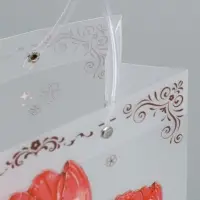 Пакет подарочный прозрачный, "Тюльпаны", 22 х 10 х 24 см