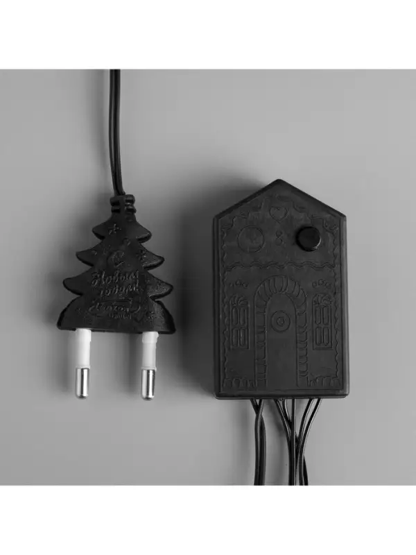 Гирлянда &laquo;Нить&raquo; 5.5 м, IP20, тёмная нить, 140 ламп, свечение мульти, 8 режимов, 220 В