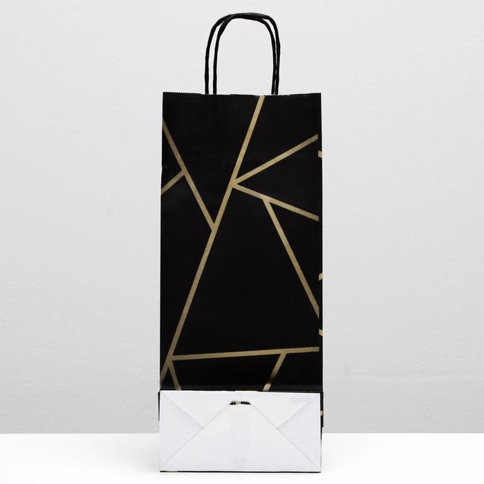 Пакет крафт Пакет крафт "Геометрия", 14 х 8 х 33 см