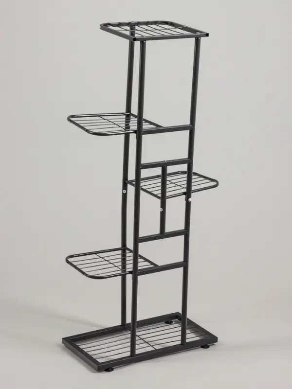 Подставка для цветов Greengo, 5 полок, 44&times;22&times;95 см, напольная, металл, тёмно-серая